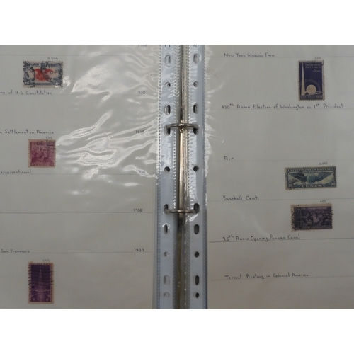 7038 - UNITED STATES U.S. POSTAGEA collection of mostly used stamps in two folders from President Andrew Ja... 