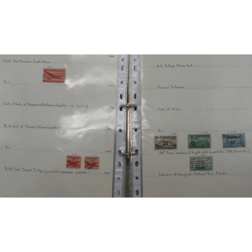 7038 - UNITED STATES U.S. POSTAGEA collection of mostly used stamps in two folders from President Andrew Ja... 