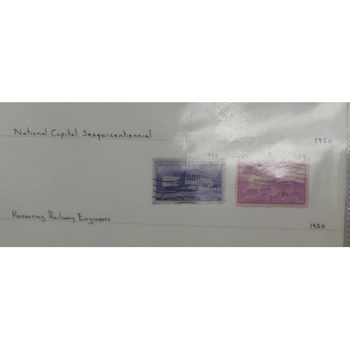 7038 - UNITED STATES U.S. POSTAGEA collection of mostly used stamps in two folders from President Andrew Ja... 