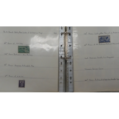 7038 - UNITED STATES U.S. POSTAGEA collection of mostly used stamps in two folders from President Andrew Ja... 