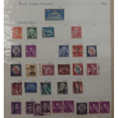 7038 - UNITED STATES U.S. POSTAGEA collection of mostly used stamps in two folders from President Andrew Ja... 