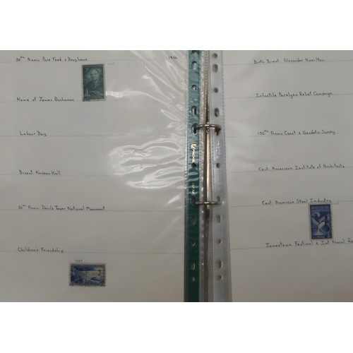 7038 - UNITED STATES U.S. POSTAGEA collection of mostly used stamps in two folders from President Andrew Ja... 