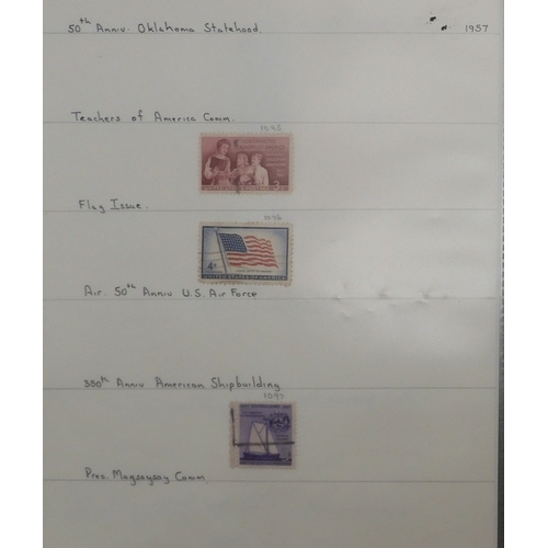 7038 - UNITED STATES U.S. POSTAGEA collection of mostly used stamps in two folders from President Andrew Ja... 