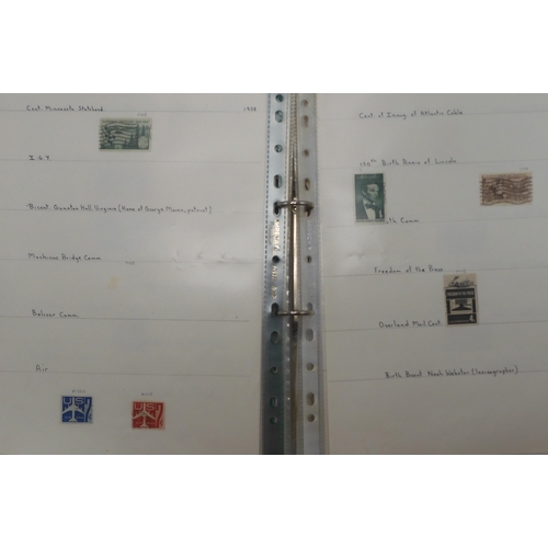 7038 - UNITED STATES U.S. POSTAGEA collection of mostly used stamps in two folders from President Andrew Ja... 