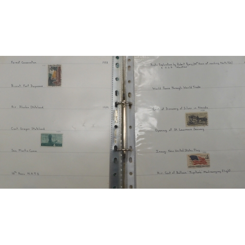 7038 - UNITED STATES U.S. POSTAGEA collection of mostly used stamps in two folders from President Andrew Ja... 