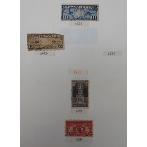 7038 - UNITED STATES U.S. POSTAGEA collection of mostly used stamps in two folders from President Andrew Ja... 