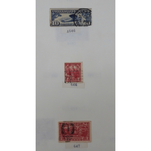 7038 - UNITED STATES U.S. POSTAGEA collection of mostly used stamps in two folders from President Andrew Ja... 