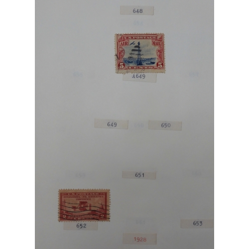 7038 - UNITED STATES U.S. POSTAGEA collection of mostly used stamps in two folders from President Andrew Ja... 