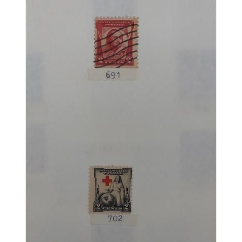 7038 - UNITED STATES U.S. POSTAGEA collection of mostly used stamps in two folders from President Andrew Ja... 