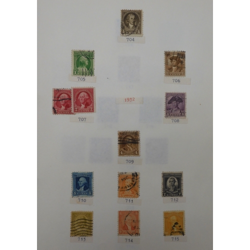 7038 - UNITED STATES U.S. POSTAGEA collection of mostly used stamps in two folders from President Andrew Ja... 