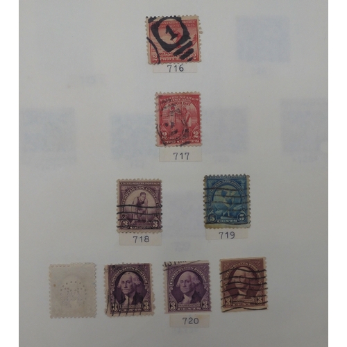 7038 - UNITED STATES U.S. POSTAGEA collection of mostly used stamps in two folders from President Andrew Ja... 