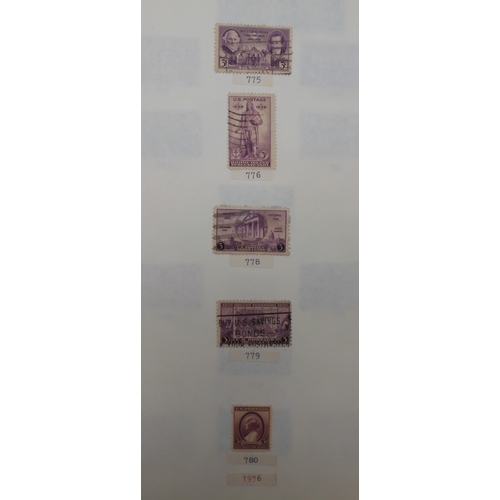 7038 - UNITED STATES U.S. POSTAGEA collection of mostly used stamps in two folders from President Andrew Ja... 