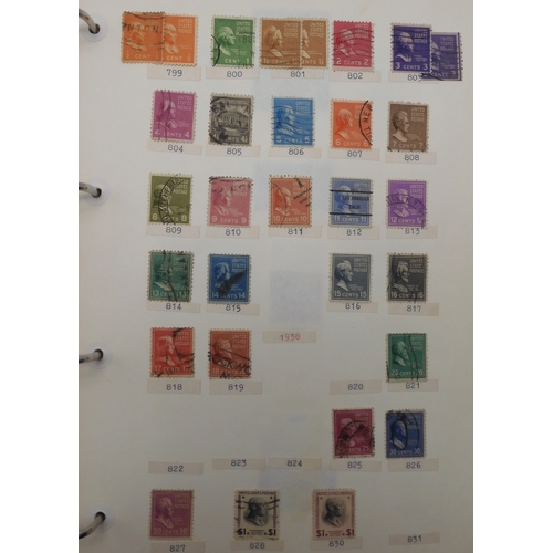 7038 - UNITED STATES U.S. POSTAGEA collection of mostly used stamps in two folders from President Andrew Ja... 