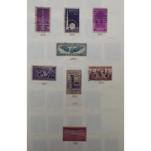 7038 - UNITED STATES U.S. POSTAGEA collection of mostly used stamps in two folders from President Andrew Ja... 