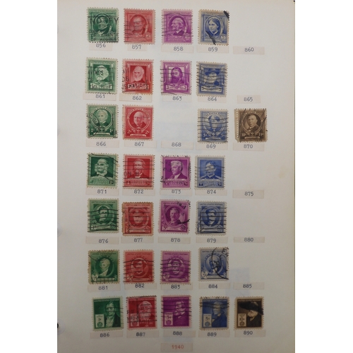 7038 - UNITED STATES U.S. POSTAGEA collection of mostly used stamps in two folders from President Andrew Ja... 