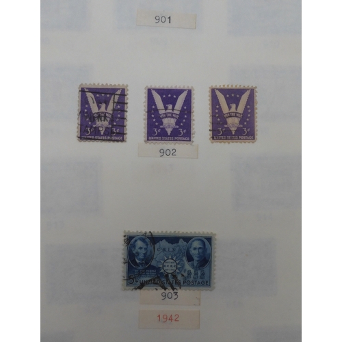 7038 - UNITED STATES U.S. POSTAGEA collection of mostly used stamps in two folders from President Andrew Ja... 