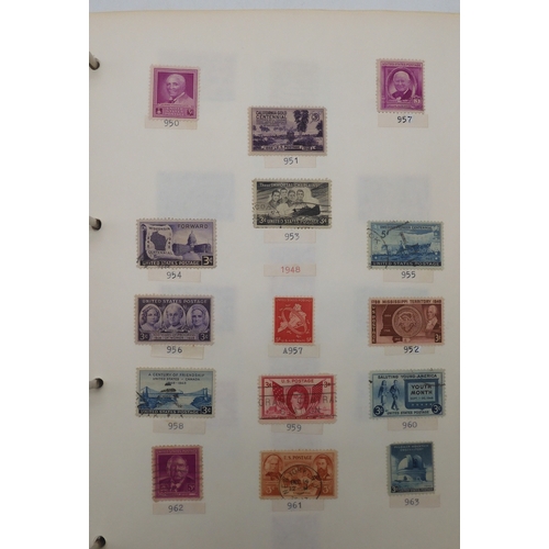 7038 - UNITED STATES U.S. POSTAGEA collection of mostly used stamps in two folders from President Andrew Ja... 