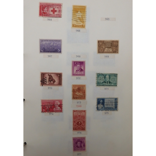 7038 - UNITED STATES U.S. POSTAGEA collection of mostly used stamps in two folders from President Andrew Ja... 