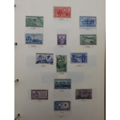 7038 - UNITED STATES U.S. POSTAGEA collection of mostly used stamps in two folders from President Andrew Ja... 