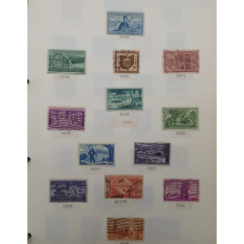 7038 - UNITED STATES U.S. POSTAGEA collection of mostly used stamps in two folders from President Andrew Ja... 