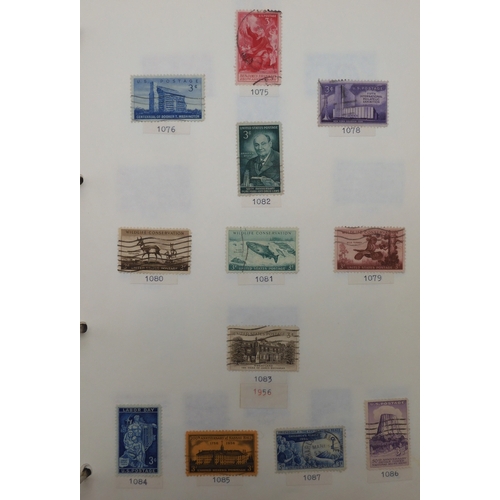 7038 - UNITED STATES U.S. POSTAGEA collection of mostly used stamps in two folders from President Andrew Ja... 