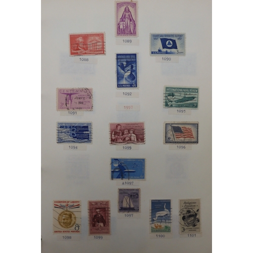 7038 - UNITED STATES U.S. POSTAGEA collection of mostly used stamps in two folders from President Andrew Ja... 