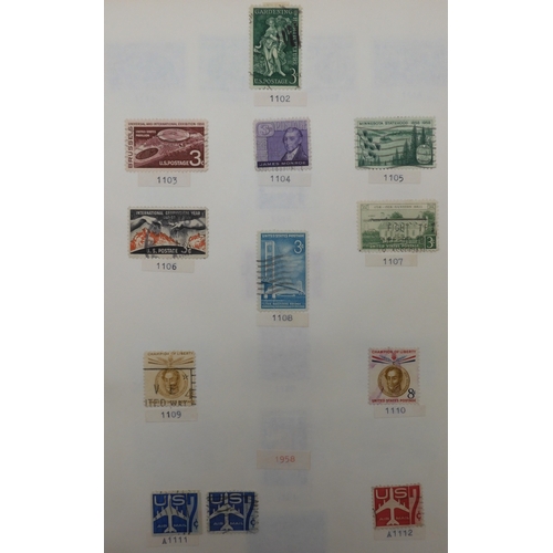 7038 - UNITED STATES U.S. POSTAGEA collection of mostly used stamps in two folders from President Andrew Ja... 