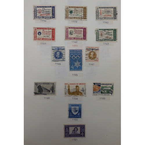 7038 - UNITED STATES U.S. POSTAGEA collection of mostly used stamps in two folders from President Andrew Ja... 