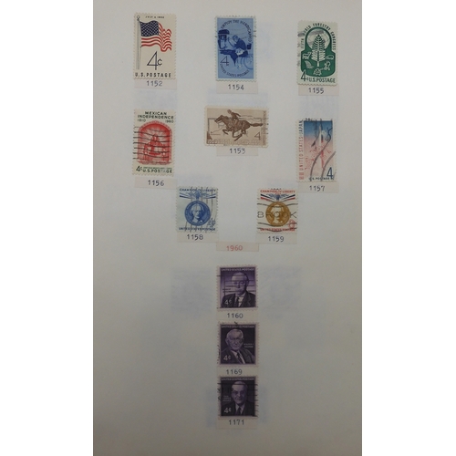 7038 - UNITED STATES U.S. POSTAGEA collection of mostly used stamps in two folders from President Andrew Ja... 