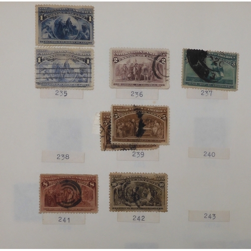 7038 - UNITED STATES U.S. POSTAGEA collection of mostly used stamps in two folders from President Andrew Ja... 