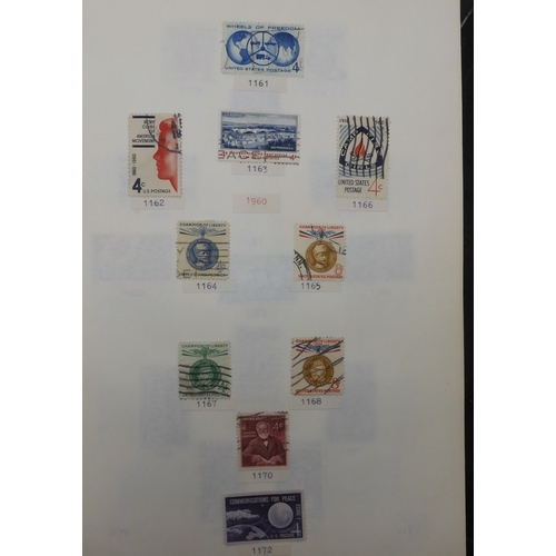 7038 - UNITED STATES U.S. POSTAGEA collection of mostly used stamps in two folders from President Andrew Ja... 