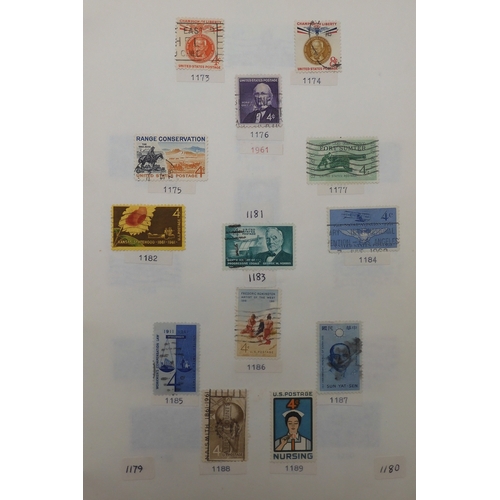 7038 - UNITED STATES U.S. POSTAGEA collection of mostly used stamps in two folders from President Andrew Ja... 