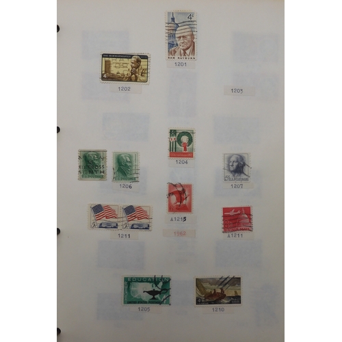 7038 - UNITED STATES U.S. POSTAGEA collection of mostly used stamps in two folders from President Andrew Ja... 