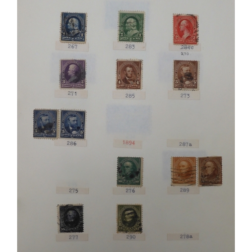 7038 - UNITED STATES U.S. POSTAGEA collection of mostly used stamps in two folders from President Andrew Ja... 