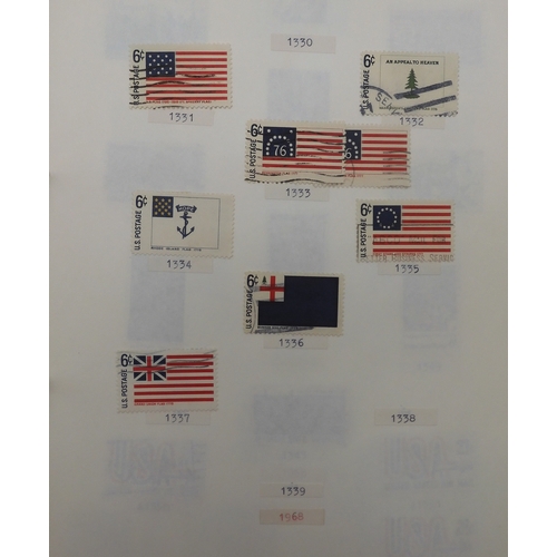 7038 - UNITED STATES U.S. POSTAGEA collection of mostly used stamps in two folders from President Andrew Ja... 