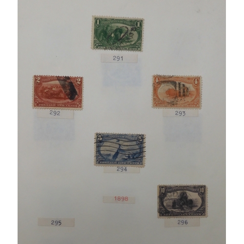 7038 - UNITED STATES U.S. POSTAGEA collection of mostly used stamps in two folders from President Andrew Ja... 