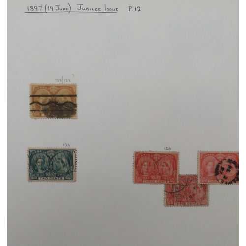 7041 - A world wide stamp collection with seven folders containing sheets of hinged used stamps many early ... 