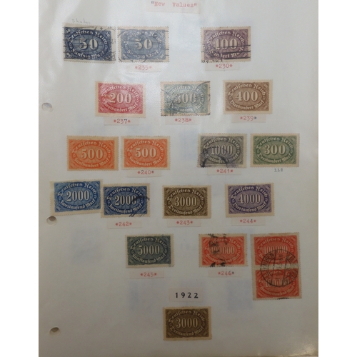 7042 - A worldwide stamp collection in eight folders to include good Australian, Spanish and German used st... 