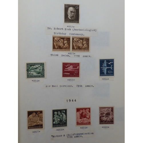 7042 - A worldwide stamp collection in eight folders to include good Australian, Spanish and German used st... 