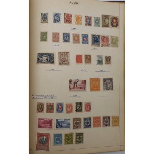 7042 - A worldwide stamp collection in eight folders to include good Australian, Spanish and German used st... 