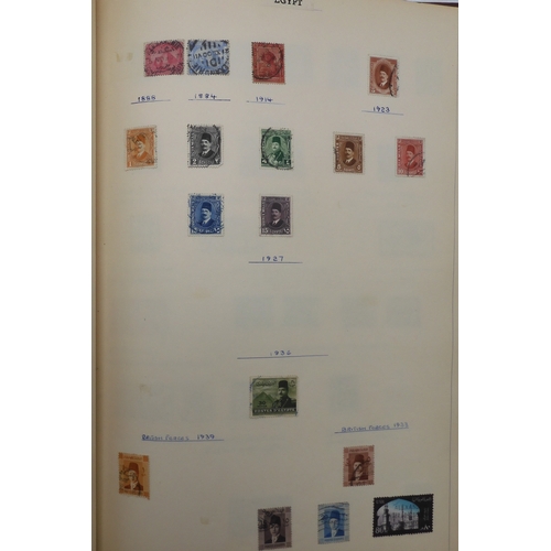 7042 - A worldwide stamp collection in eight folders to include good Australian, Spanish and German used st... 