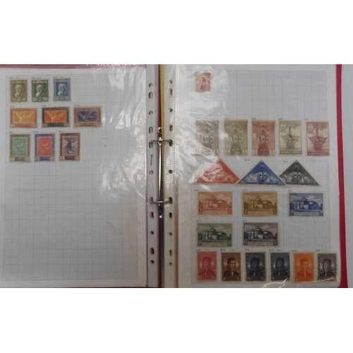 7042 - A worldwide stamp collection in eight folders to include good Australian, Spanish and German used st... 