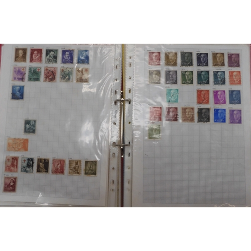 7042 - A worldwide stamp collection in eight folders to include good Australian, Spanish and German used st... 