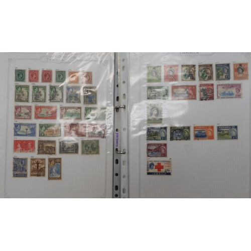 7042 - A worldwide stamp collection in eight folders to include good Australian, Spanish and German used st... 