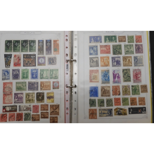 7042 - A worldwide stamp collection in eight folders to include good Australian, Spanish and German used st... 