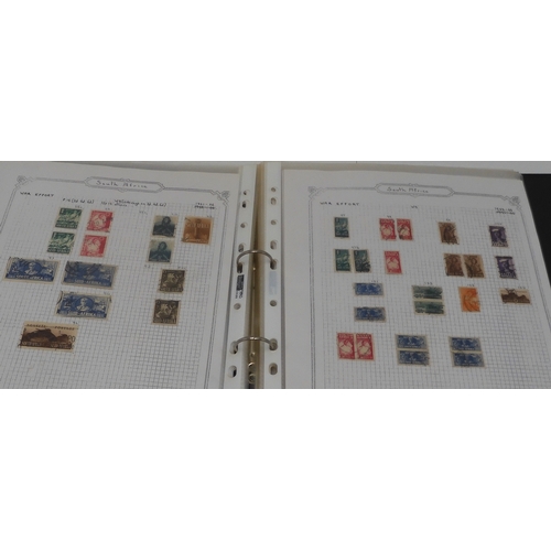 7042 - A worldwide stamp collection in eight folders to include good Australian, Spanish and German used st... 