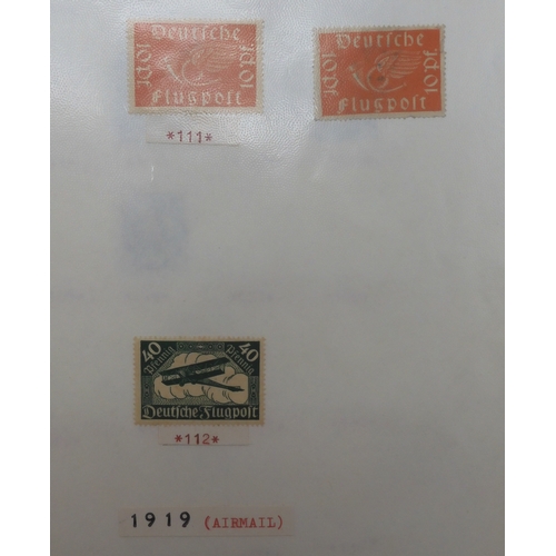 7042 - A worldwide stamp collection in eight folders to include good Australian, Spanish and German used st... 