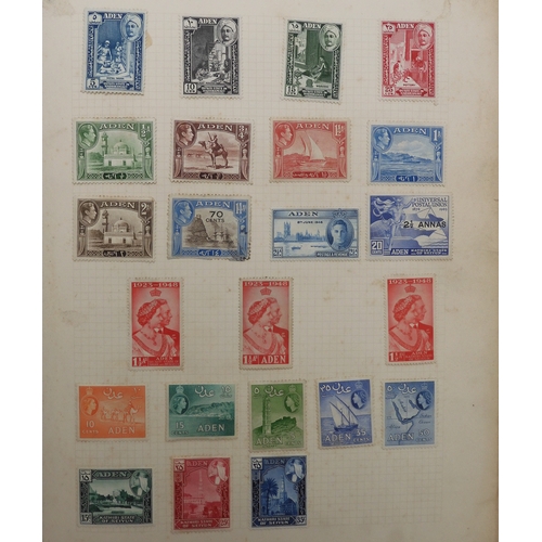 7044 - COMMONWEALTH & GREAT BRITAIN STAMPSAn album of unused and used stamps mostly hinged with Aden 19... 