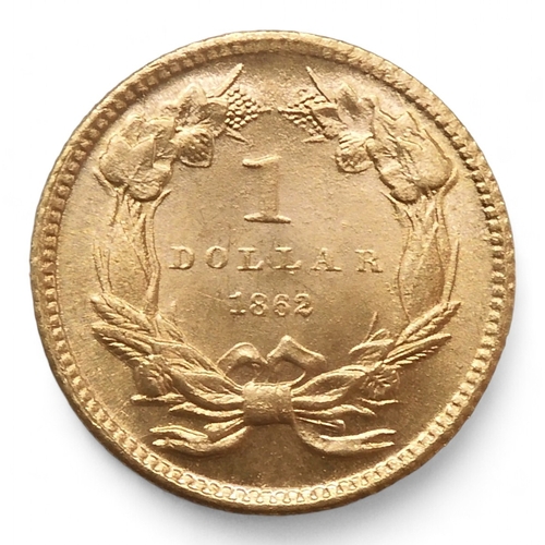 401 - UNITED STATES FEDERAL REPUBLIC (1776-DATE) 1 DOLLAR 1862 REPLICA ObverseFirst Nation princess w... 