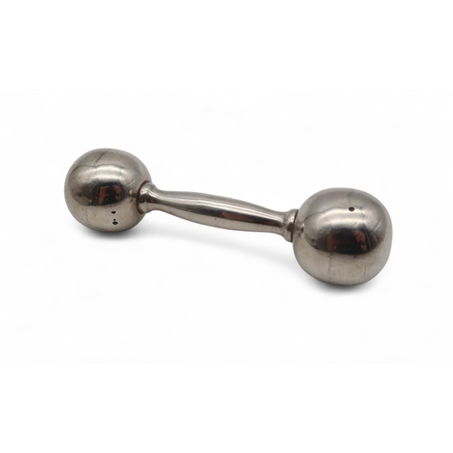 387 - A Tiffany silver baby's rattle, 11.5cm, 49gms